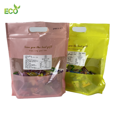 Custom Logo Printed Zip Lock Poly Bags for Candy Cookie Packaging Glossy Resealable Bag Doypack Mylar Storage Zip Lock Food Bag