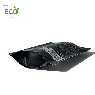 Custom Printing  Smell Proof Stand up Packaging Pouch With Zipper Good Sealing  Matte Black Packaging Bag for Cookies