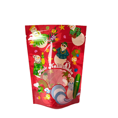 Christmas Custom Design PE Food Grade Mylar Bags Packaging Bags Smell Proof Stand up Packaging Pouch