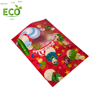 Christmas Custom Design PE Food Grade Mylar Bags Packaging Bags Smell Proof Stand up Packaging Pouch