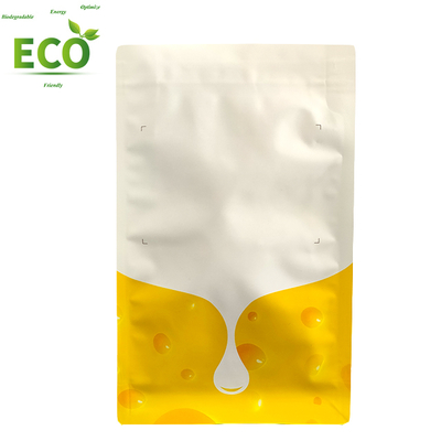 ECO Safety Children's Zipper Food Bag Food Grade Aluminum Foil Cheese Bag Customizable Eight Sided Sealed Zipper Bag
