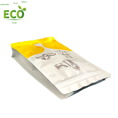 ECO Safety Children's Zipper Food Bag Food Grade Aluminum Foil Cheese Bag Customizable Eight Sided Sealed Zipper Bag