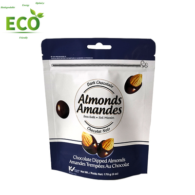 Custom Printing Smell Proof Aluminum Foil Stand up Packaging Pouch With Zipper Custom Mylar Bags  for Chocolate Nut Candies