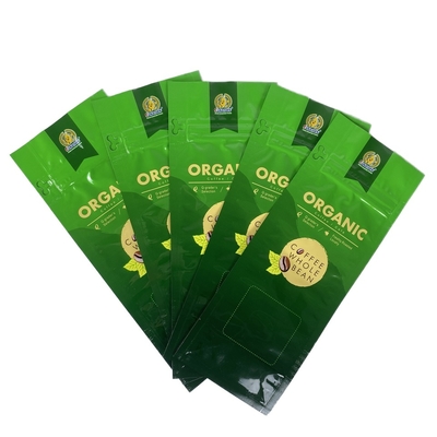 Custom Printed Aluminum Foil Coffee Bean Bags High-Sealing Empty Pouch Side Zippers Flat Bottom Stand-for Chewing Gum Milk DDP