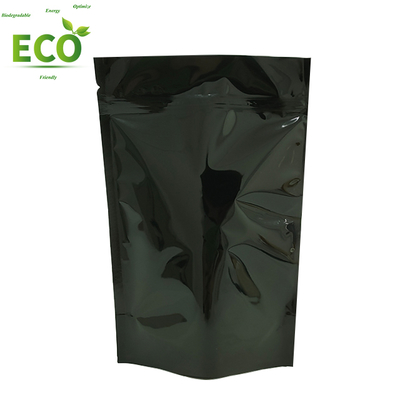 High Barrier Transparent Window Mylar Bags Smell Proof Stand up Packaging Pouch Resealable Zipper PE Tea Bags