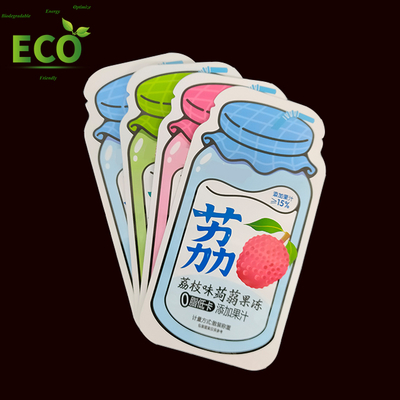 Eco Friendly Products 2023 Biodegradable Packaging Mylar Bags Aluminum Foil Bag Smell Proof Flat Bag for Jelly