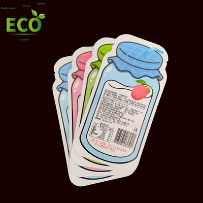 Eco Friendly Products 2023 Biodegradable Packaging Mylar Bags Aluminum Foil Bag Smell Proof Flat Bag for Jelly