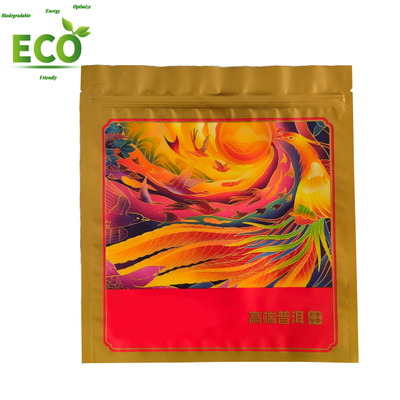 Custom Food Grade Stand up Pouch Mylar Bags With Heat Sealing for Snack Foods Tea Recyclable Plastic Packing Custom Logo
