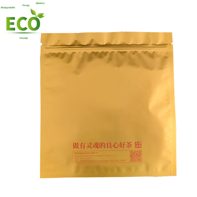 Custom Food Grade Stand up Pouch Mylar Bags With Heat Sealing for Snack Foods Tea Recyclable Plastic Packing Custom Logo