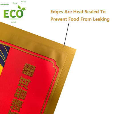 Custom Food Grade Stand up Pouch Mylar Bags With Heat Sealing for Snack Foods Tea Recyclable Plastic Packing Custom Logo