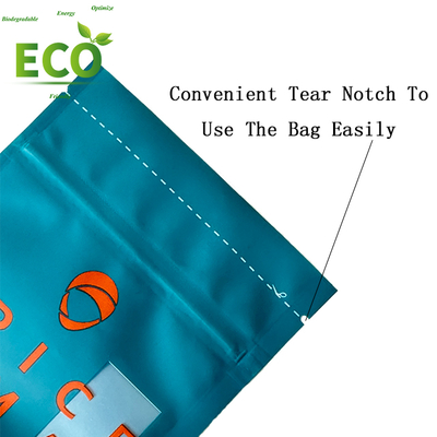 ECO Biodegradable Polyester Film Bag Moisture-Proof and Odor Proof Standing Zipper Bag Custom Packaging Bag
