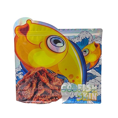 Custom Printed Recyclable Mylar Plastic Bag Smell Proof Reusable Stand Foil Packaging for Pet Cat Food Wet Dry Chewing Gum Sushi