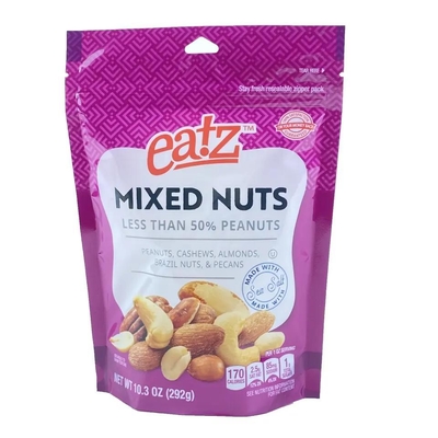 Wholesale Price Top Zipper HDPE Bag Clear Plastic Bag Biodegradable Stand up Pouch for Nuts