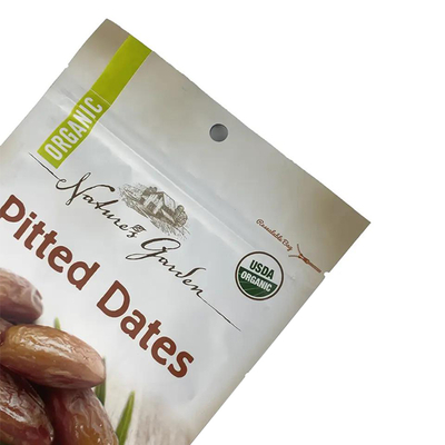 Customize Matt Stand up Foil Packaging Plastic Bags for Dates Fruit Packaging DDP to United States Aluminum Recycled Mylar Bag