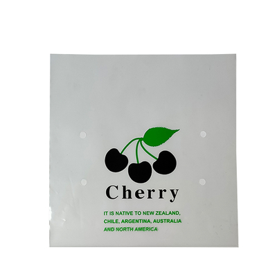 Opp Customized Logo Plastic Bag With Preserved Permeable Hole Cherry Fresh Fruit and Vegetables Packaging Bag
