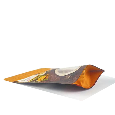 High Barrier Clear Window 100g 250g 500g Zipper Closure Powder Commercial Frosted Spice Bags for Seasoning
