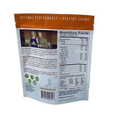 Biodegradable LDPE Transparent Clear Ziplock Zipper Pouch Mylar Bag with Stand for Milk DDP USA