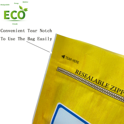 Custom Printed Food Grade Reusable Zipper Mylar Bags Recyclable  Stand up Quick Oats Packaging Bags With Transparent Window