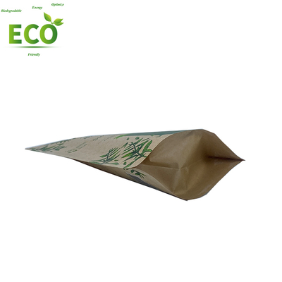 Custom Capacities and Logo Kraft Paper Bag With Window and Zipper Manufacturer for Food Nut Flour Tea Rice Powder Cookies