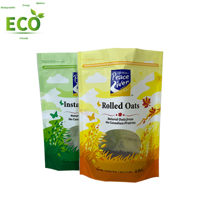 Custom Printed Matte Finish Food Grade Biodegradable Mylar Bags-Recyclable HDPE Packaging Pouch Stand-up Zip Lock for Milk Jelly DDP USA
