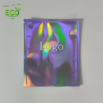 Custom Printed Holographic Packaging Pouch Bag with Clear Window Effective for Disposable Cosmetics like Lotion