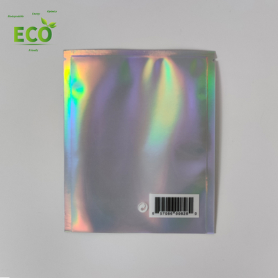 Custom Printed Holographic Packaging Pouch Bag with Clear Window Effective for Disposable Cosmetics like Lotion