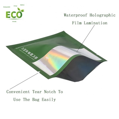 Custom Printed Holographic 3-Side Seal Mylar Bags Disposable Cosmetics Packaging with Good Seal Security Feature-DDP USA