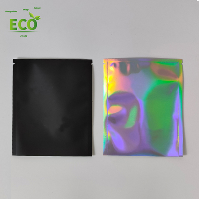 Custom Printed Holographic 3-Side Seal Mylar Bags Disposable Cosmetics Packaging with Good Seal Security Feature-DDP USA
