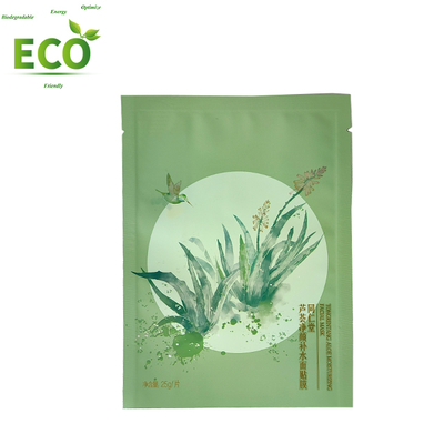 3-Sided Printed and Sealable Leakproof Aluminum Foil Pouch Flat Bag Mylar for Facial Mask Pack Plastic Sealable Bag