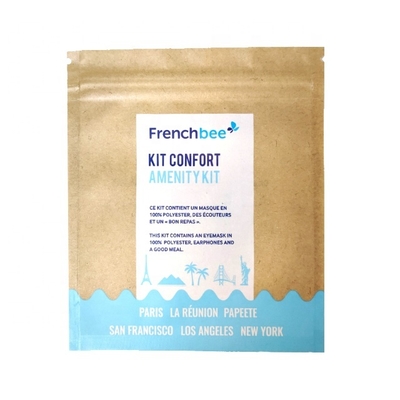 Luxury 5 Stars Hotel Eco Package Disposable Hotel Supplies Eco Friendly Kraft Paper Bag Packaging Bag