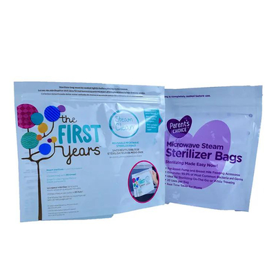 Wholesale Customizable Microwave Steam Heating Stand Pouch Fast Food Meat Rice Noodle Recyclable PET Bag Packaging Milk Jelly