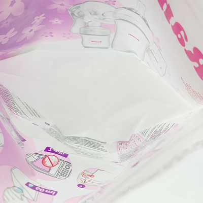 Custom Printed Reusable Microwave Steam Sterilizer Bag Stand-Up Pouch Zipper Security Feature Colorful Baby Bottle Steriliser