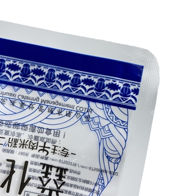 Eco-Friendly Custom Printed Mylar Bags 3-Side Poly with Zip Lock and Frosted Plastic Zipper for Milk and Jelly Packaging
