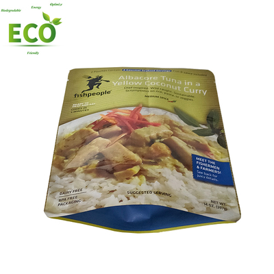 Small Batch Custom Printing Food Grade Sealable and Leak Proof Polyester Film Bag Standing Food Bag Curry Bag