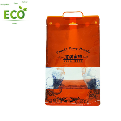 Hot Selling Custom Orange PE 8 Side Seal Bag 500g Super Strong Odor Proof Stand for Fruits Vegetables Secure for Sushi Custom