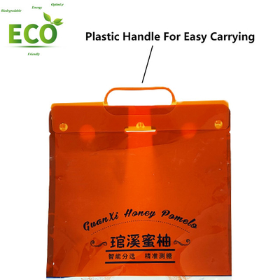 Hot Selling Custom Orange PE 8 Side Seal Bag 500g Super Strong Odor Proof Stand for Fruits Vegetables Secure for Sushi Custom