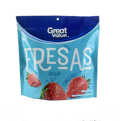 Custom Designed Matte Snack Stand Pouch Food Grade Reusable Resealable Plastic Freeze Dried Fruit Natural Blueberry Packaging