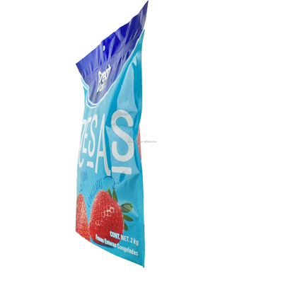 Custom Designed Matte Snack Stand Pouch Food Grade Reusable Resealable Plastic Freeze Dried Fruit Natural Blueberry Packaging